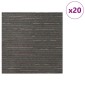 vidaXL Πλακάκι Χαλιού Ριγέ Σκούρο Καφέ 50 x 50 cm 20 τμχ.
