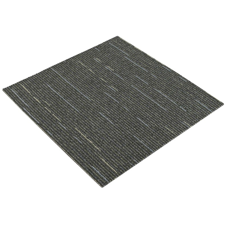 vidaXL Πλακάκι Χαλιού Ριγέ Ανοιχτό Πράσινο 50 x 50 cm 20 τμχ.