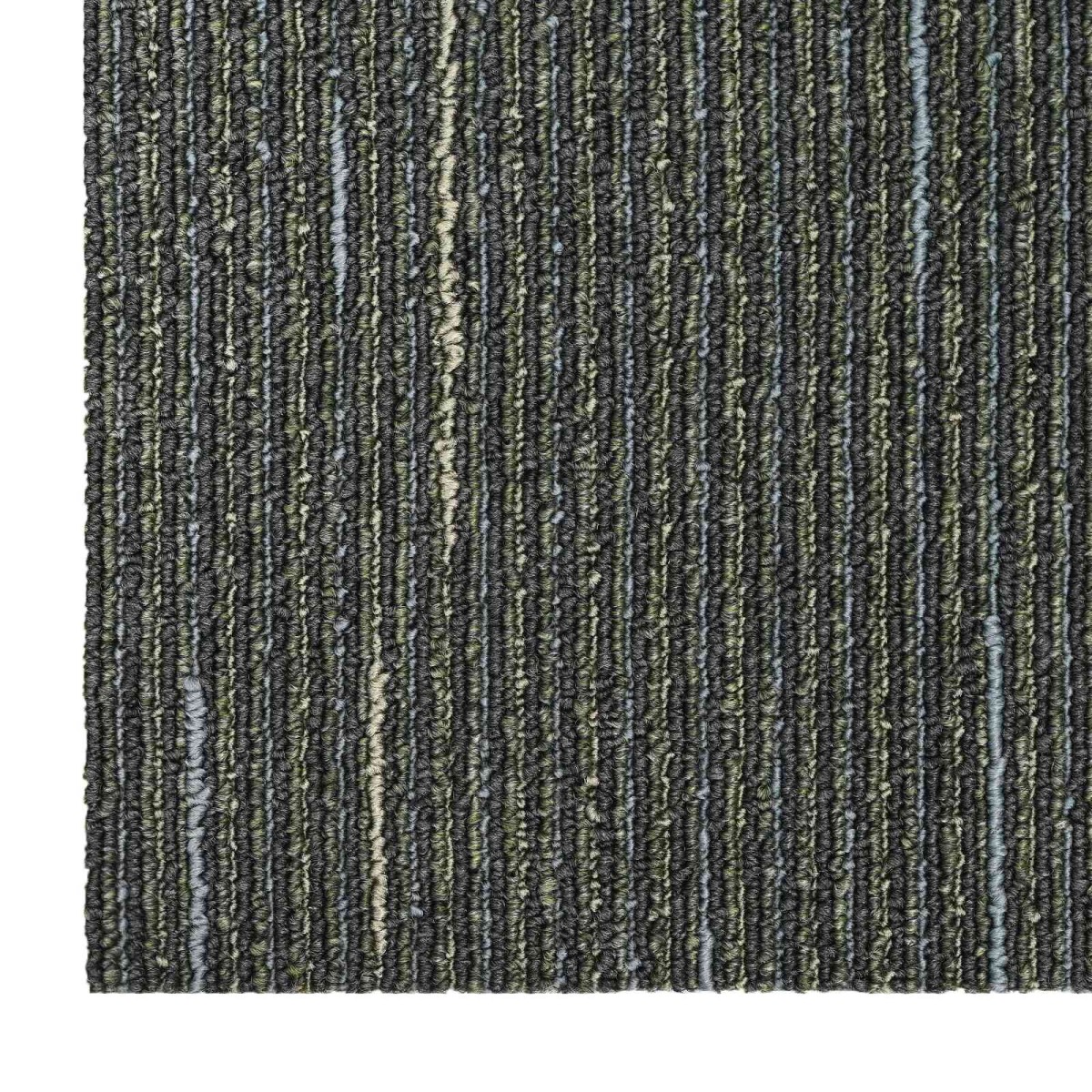 vidaXL Πλακάκι Χαλιού Ριγέ Ανοιχτό Πράσινο 50 x 50 cm 20 τμχ.
