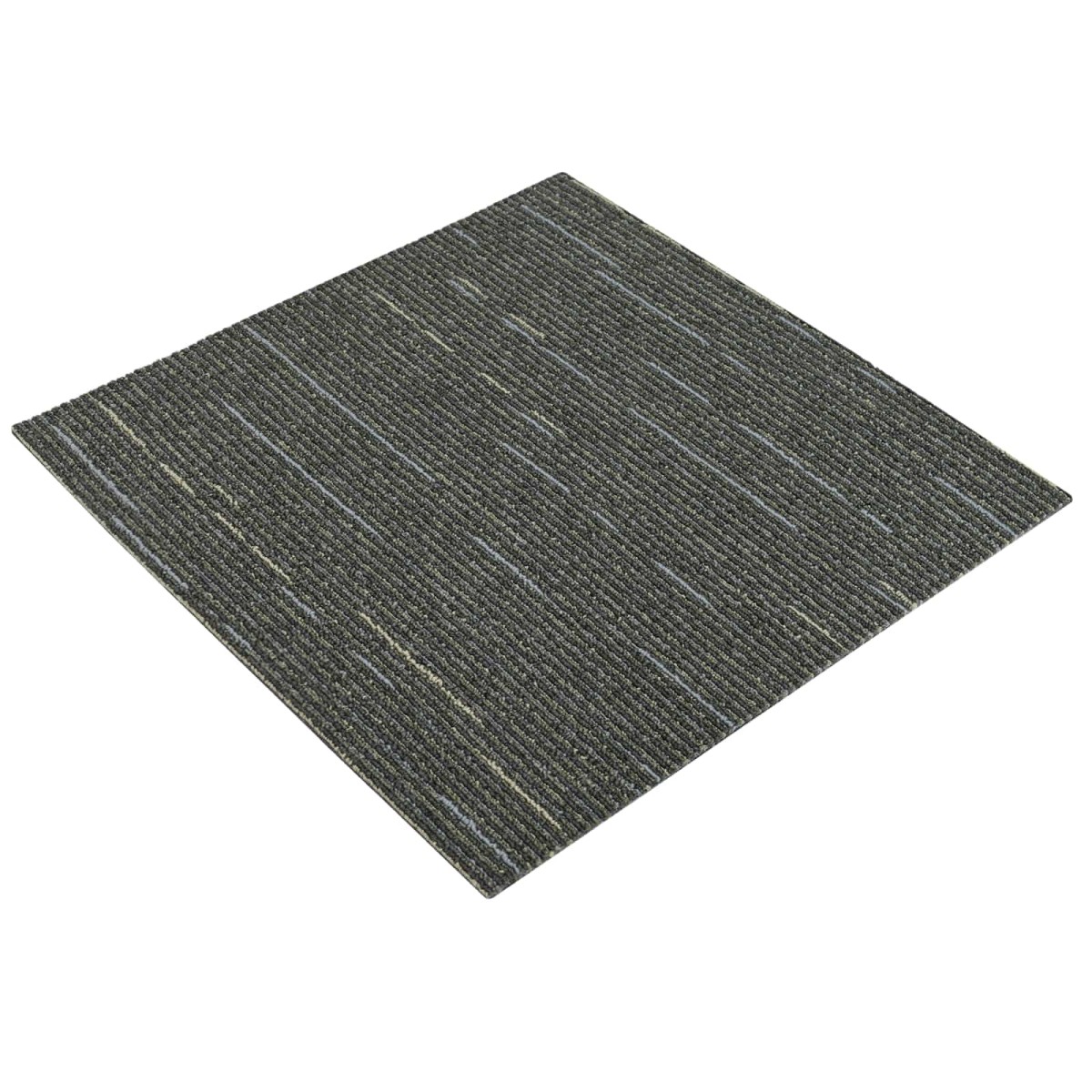 vidaXL Πλακάκι Χαλιού Ριγέ Ανοιχτό Πράσινο 50 x 50 cm 36 τμχ.