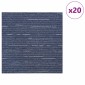 vidaXL Πλακάκι Χαλιού Ραβδωτό Μπλε 50 x 50 cm 20 τμχ.