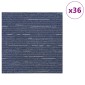 vidaXL Πλακάκι Χαλιού Ραβδωτό Μπλε 50 x 50 cm 36 τμχ.