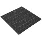 vidaXL Πλακάκι Χαλιού Ριγέ Μαύρο 50 x 50 cm 4 τμχ.