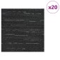 vidaXL Πλακάκι Χαλιού Ριγέ Μαύρο 50 x 50 cm 20 τμχ.