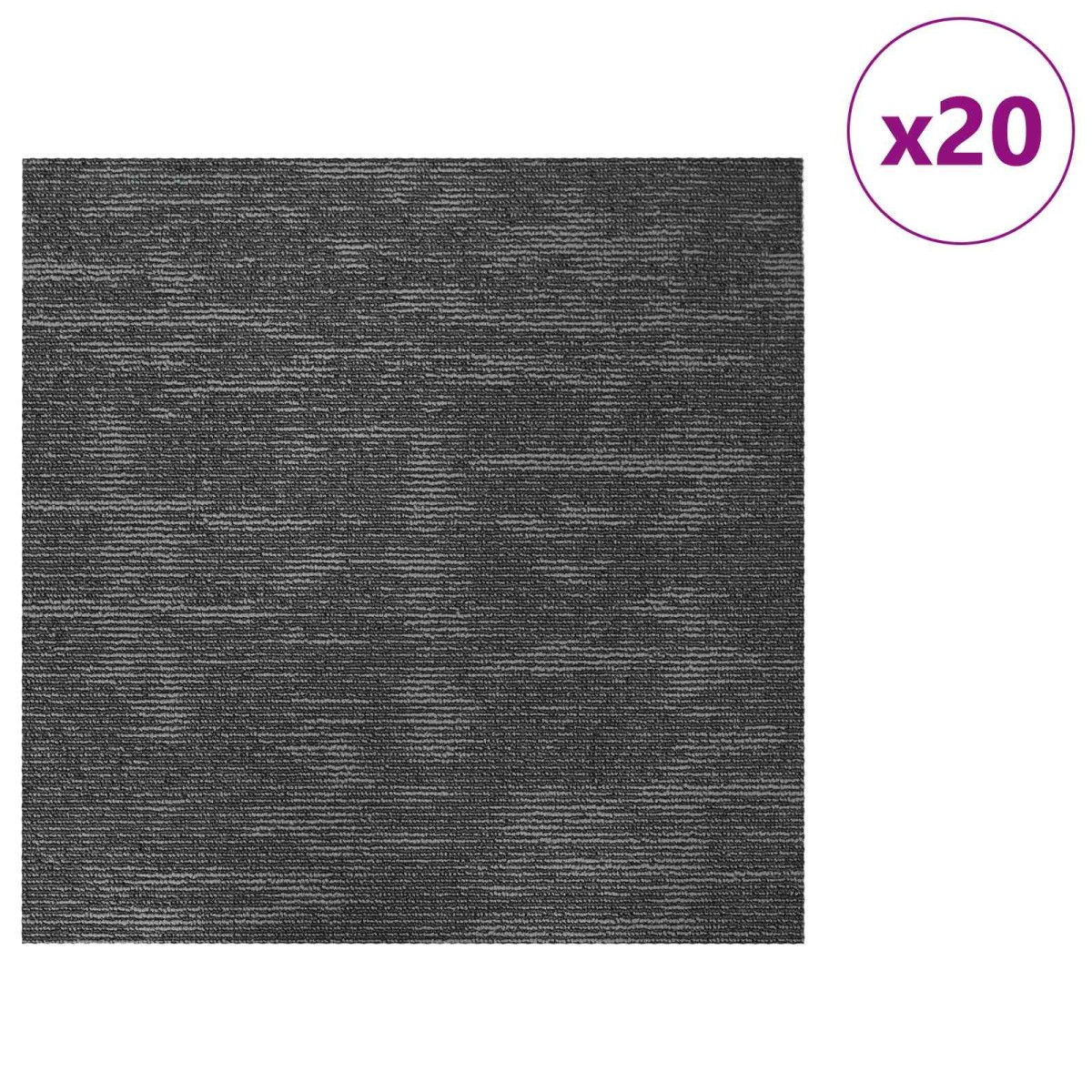 vidaXL Πλακάκι Χαλιού Γκρι Ανθρακί 50 x 50 cm 20 τμχ.