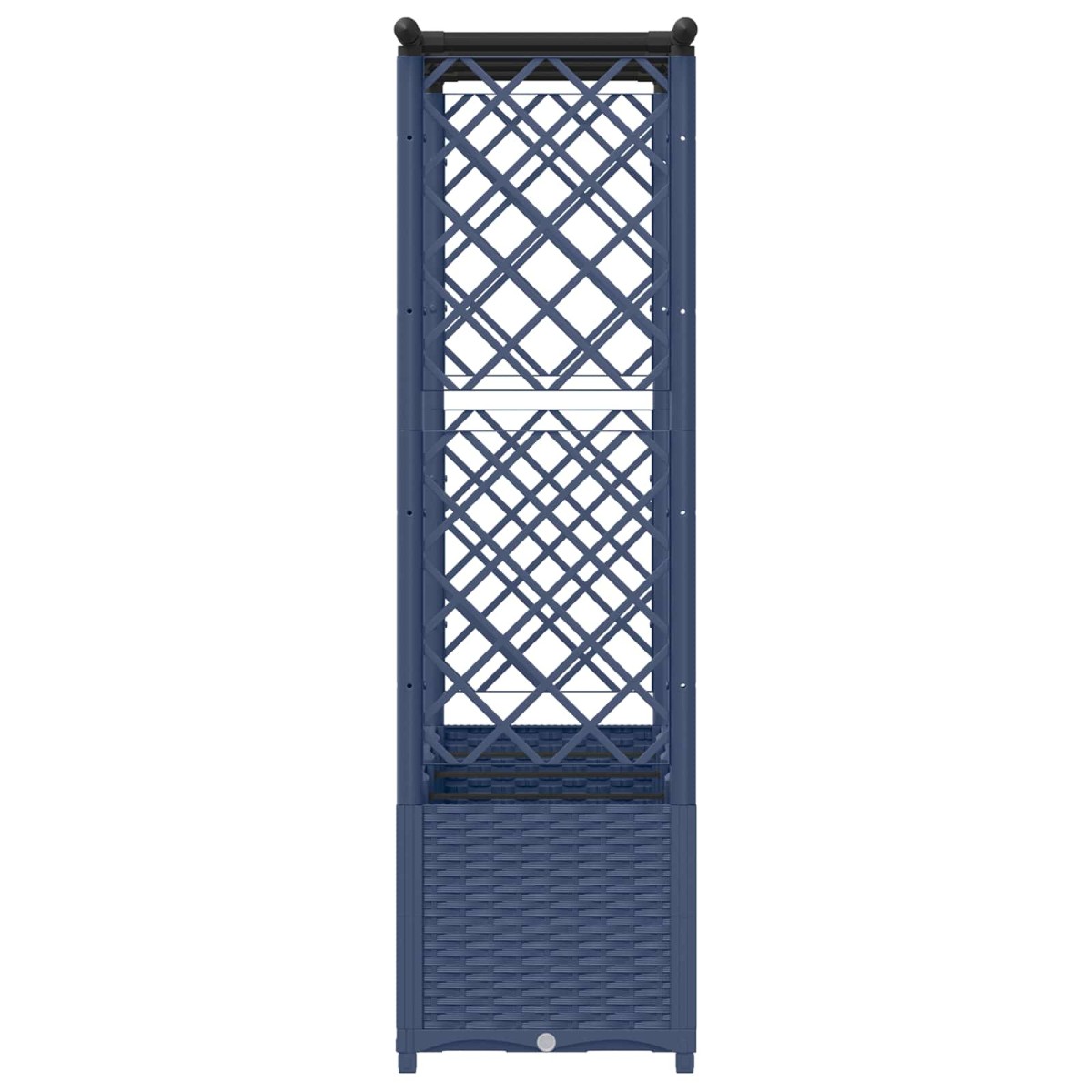 vidaXL Ανυψωμένο Κρεβάτι με Πέργκολα και Οροφή Γκρι 203 x 40 x 136 εκ