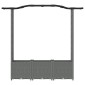 vidaXL Ανυψωμένο Κρεβάτι με Πέργκολα και Οροφή Ανοιχτό γκρι PP