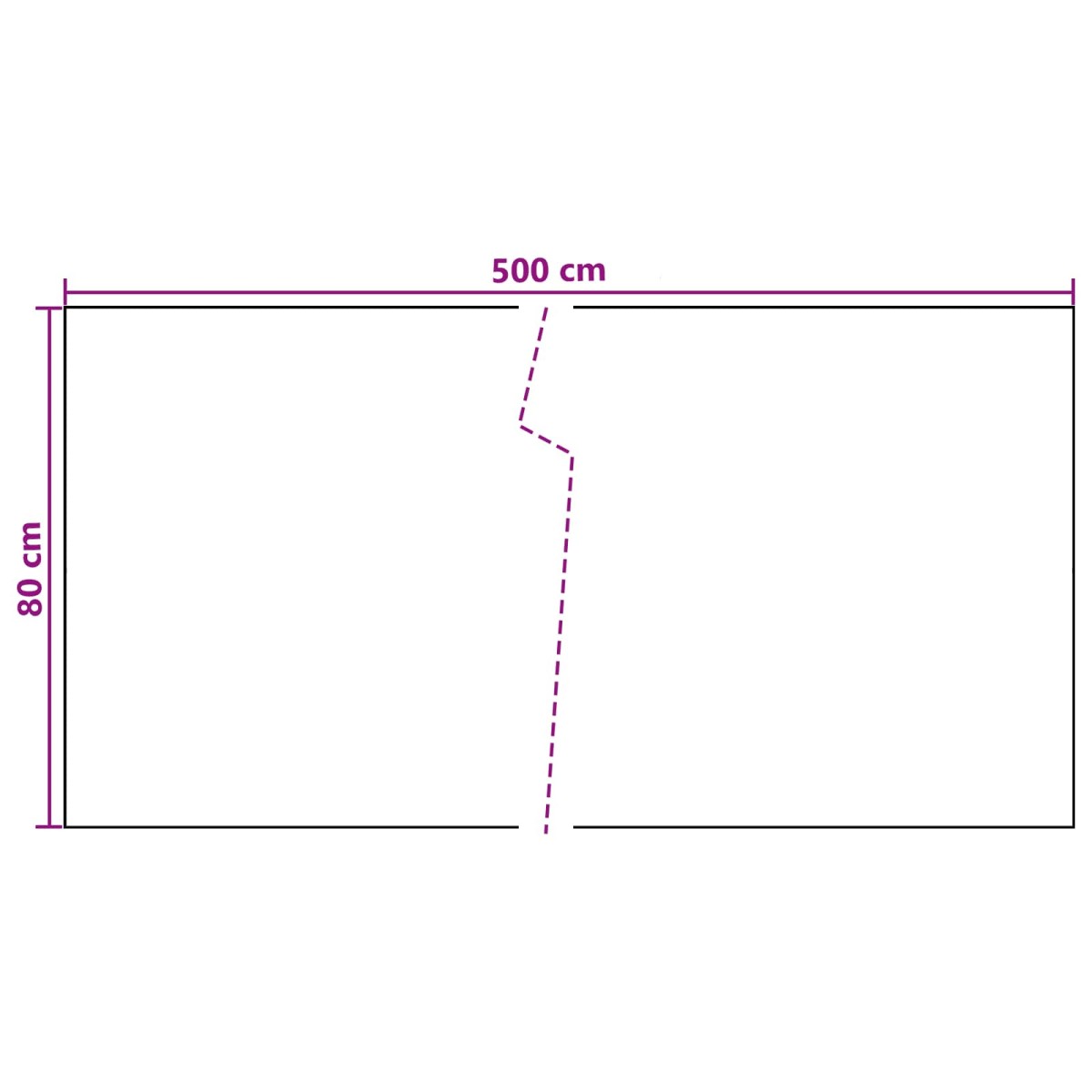 vidaXL Οθόνη Μπαλκονιού Σκούρο Γκρι 500 x 80 εκ. συνθετικό ρατάν