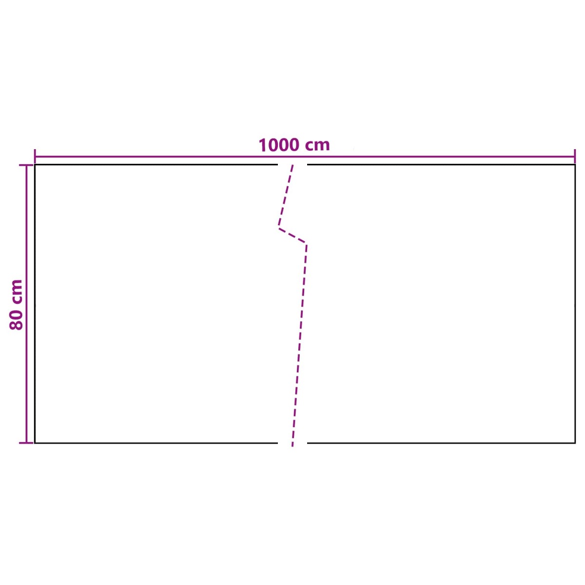vidaXL Οθόνη Μπαλκονιού Σκούρο Γκρι 1000 x 80 εκ. συνθετικό ρατάν