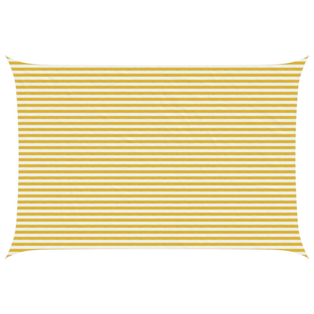vidaXL Ικανότητα Σκίασης Κίτρινο και Λευκό 4 x 7 m HDPE
