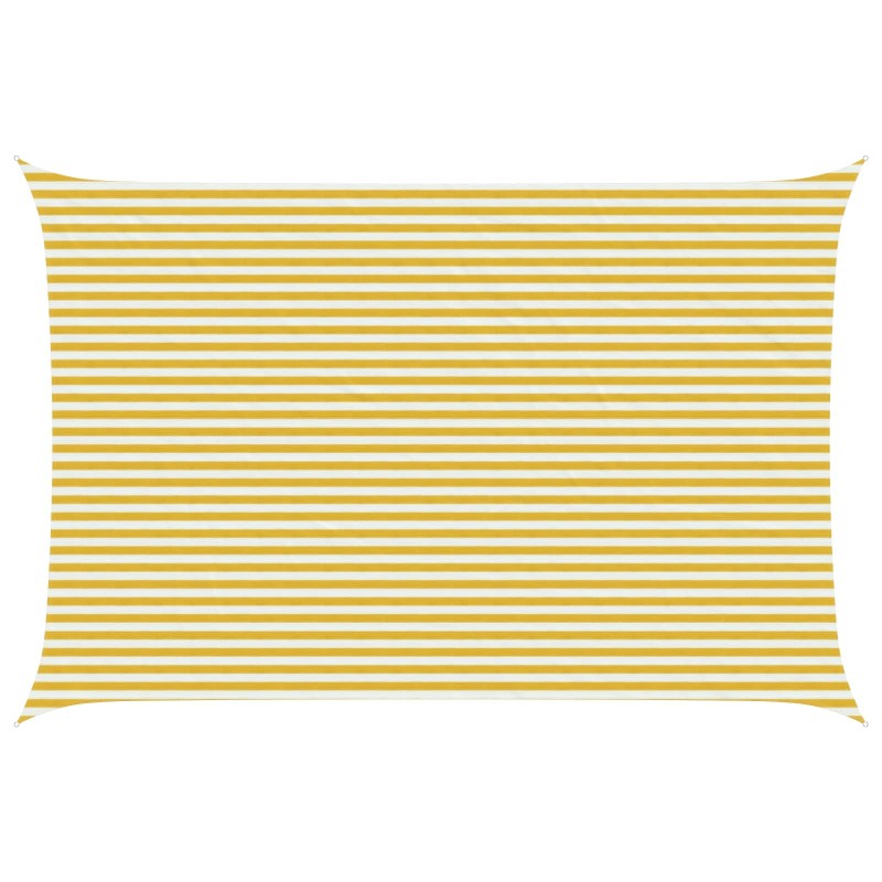 vidaXL Ικανότητα Σκίασης Κίτρινο και Λευκό 4 x 7 m HDPE