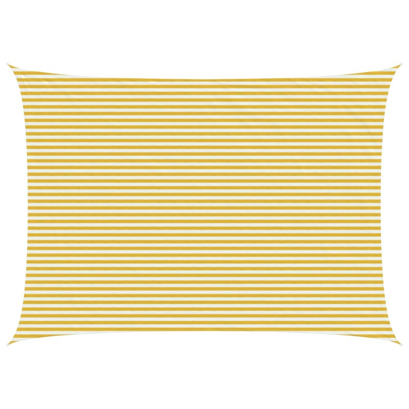 vidaXL Ικανότητα Σκίασης Κίτρινο και Λευκό 5 x 6 m HDPE