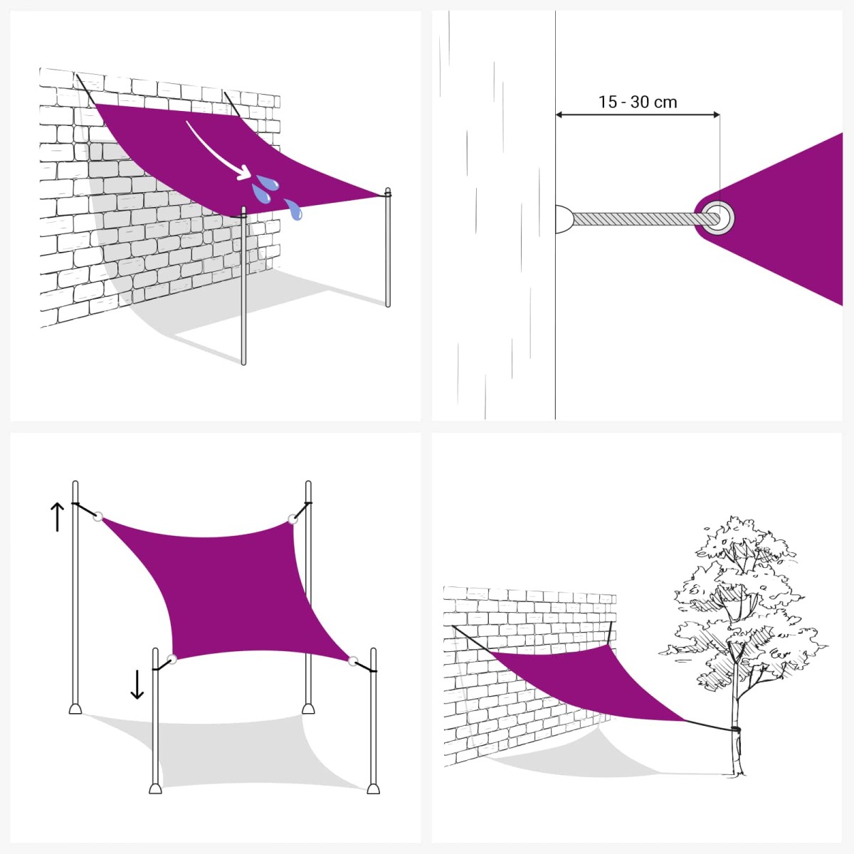 vidaXL Ικανότητα Σκίασης Κίτρινο και Λευκό 5 x 8 m HDPE