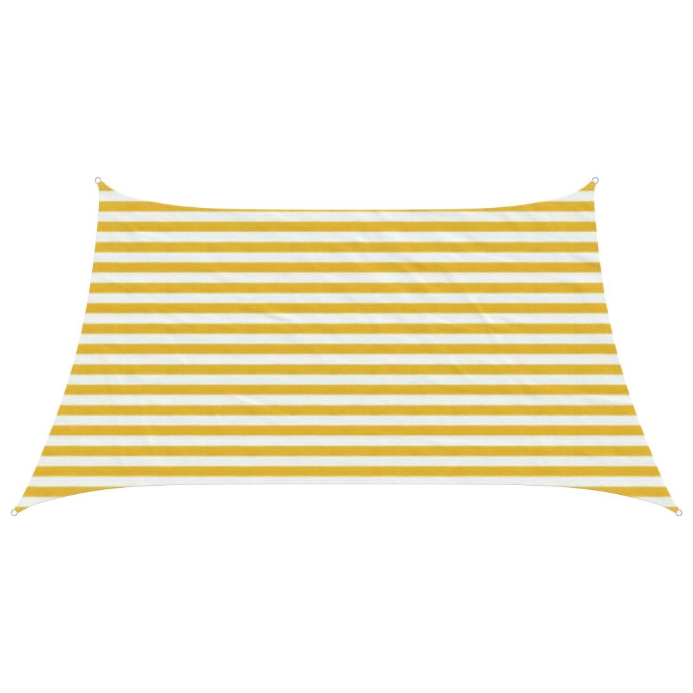 vidaXL Ικανότητα Σκίασης Κίτρινο και Λευκό 3 / 4 x 2 m HDPE