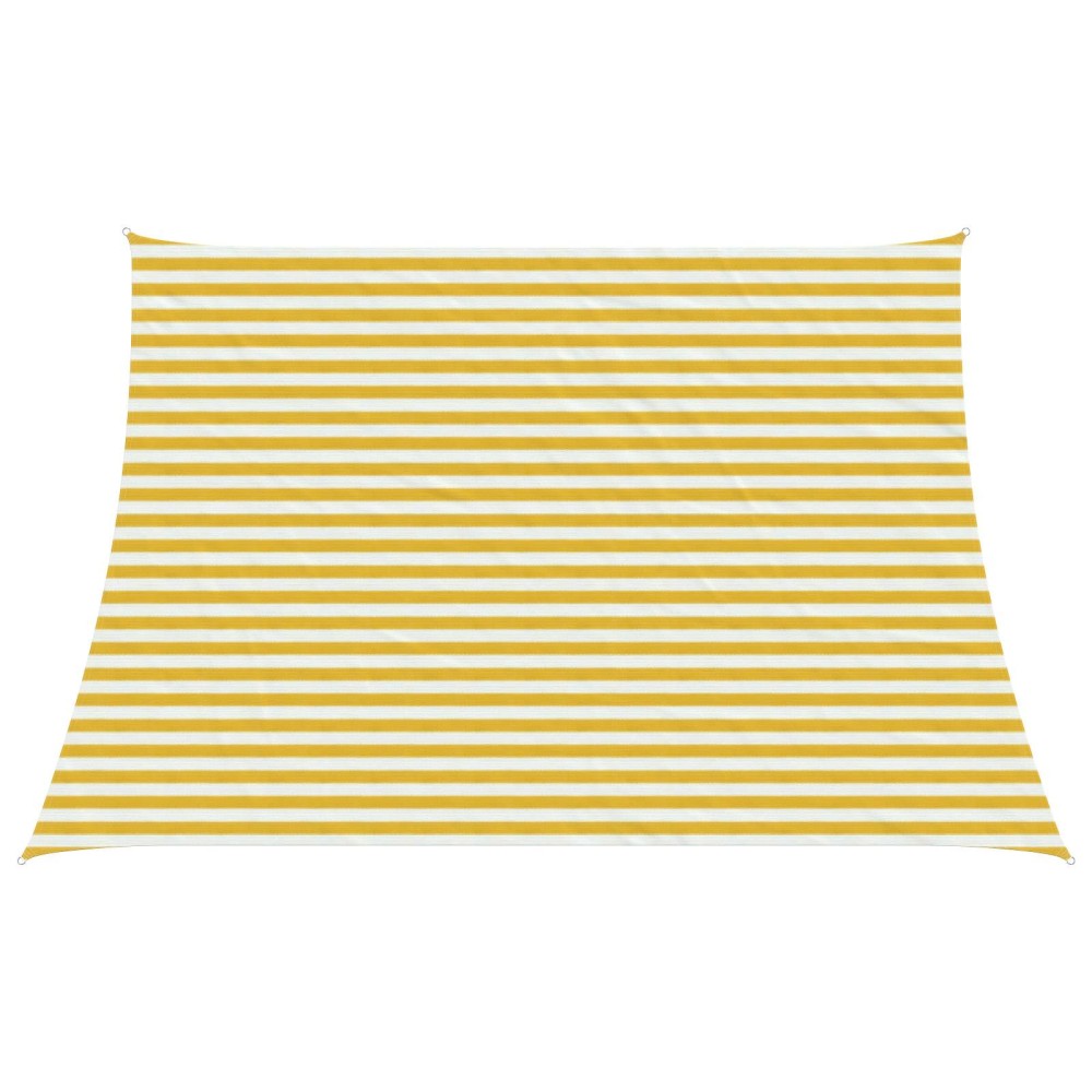 vidaXL Ικανότητα Σκίασης Κίτρινο και Λευκό 4 / 5 x 3 m HDPE