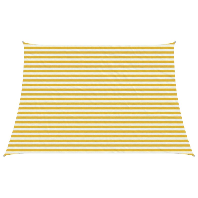 vidaXL Ικανότητα Σκίασης Κίτρινο και Λευκό 4 / 5 x 3 m HDPE