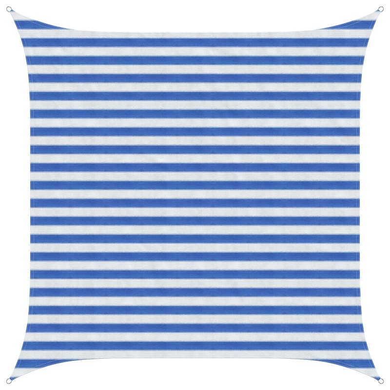 vidaXL Ικανότητα Σκίασης Μπλε και άσπρο 2,5 x 2,5 m HDPE