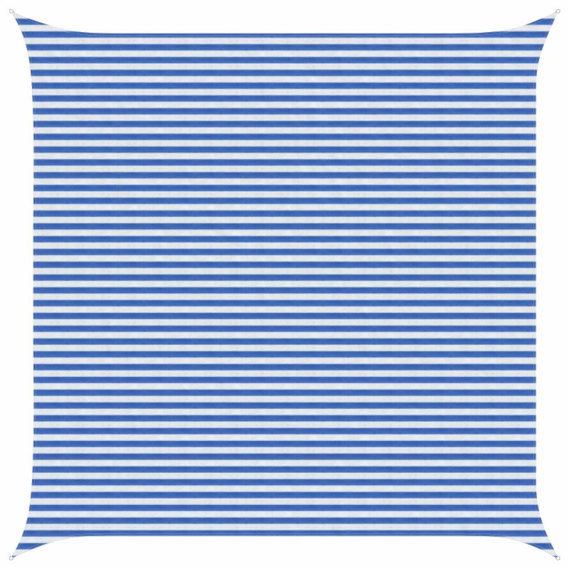 vidaXL Ικανότητα Σκίασης Μπλε και άσπρο 5 x 5 m HDPE