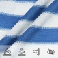 vidaXL Ικανότητα Σκίασης Μπλε και άσπρο 5 x 8 m HDPE
