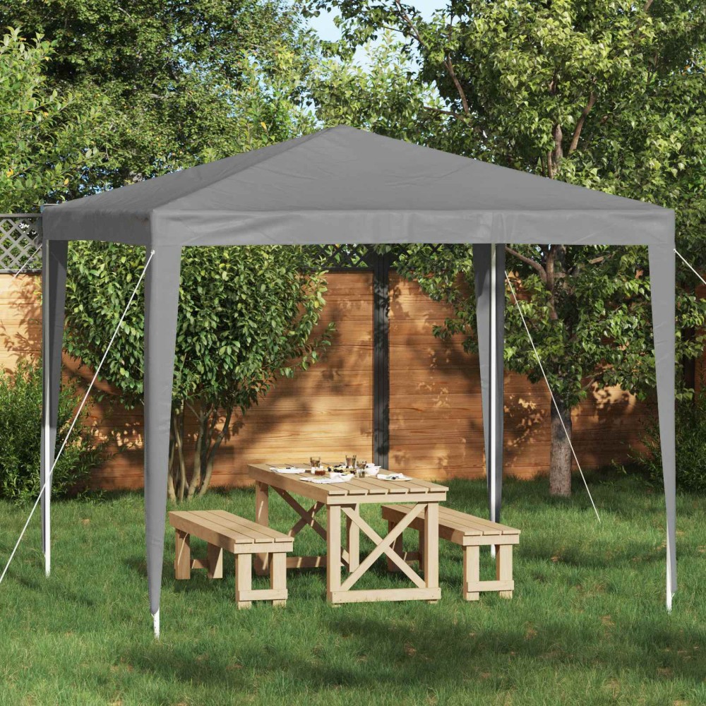 vidaXL Σκηνή Πάρτυ 250 x 250 x 240 εκ. Ανοιχτό γκρι