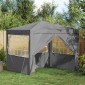 vidaXL Σκηνή Πάρτυ 250 x 250 x 240 εκ. Ανοιχτό γκρι