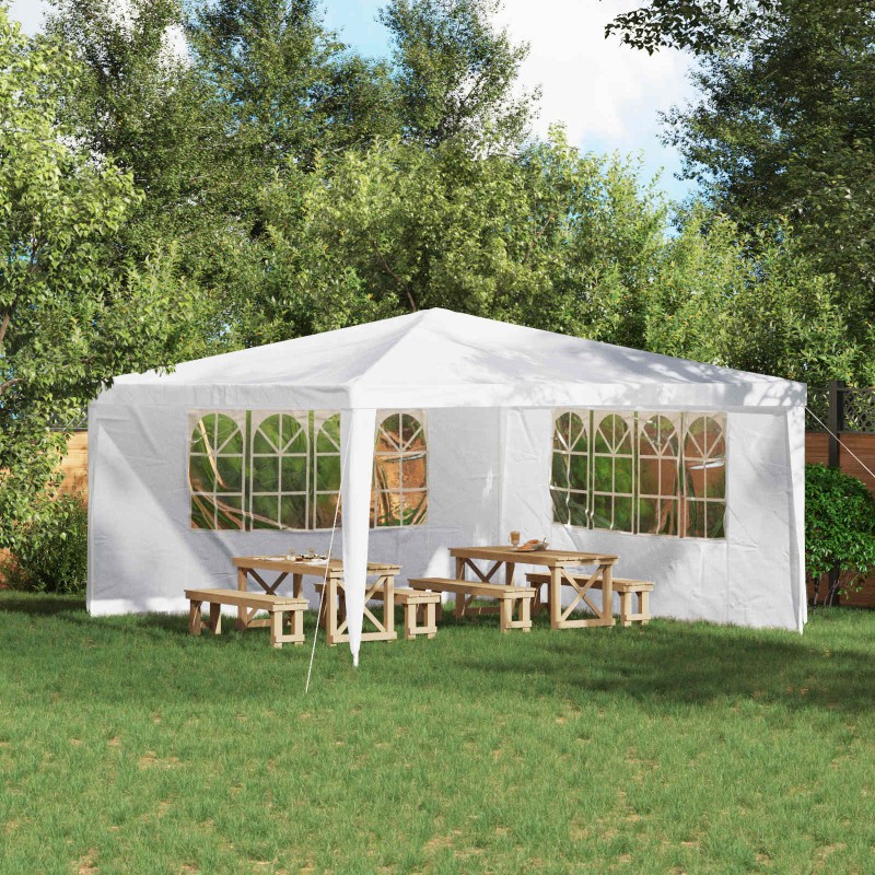 vidaXL Πλευρική Σκηνής Πάρτι 2 τεμ. 400 x 195 εκ. Λευκό