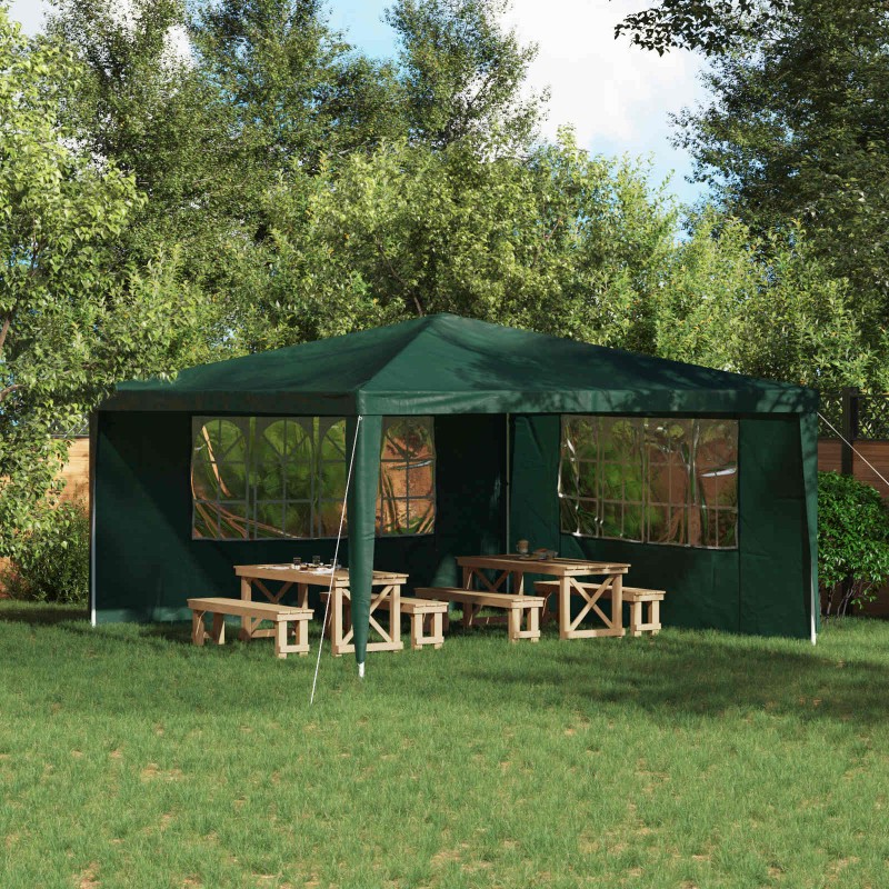 vidaXL Πλευρική Σκηνής Πάρτι 2 τεμ. 400 x 195 εκ. Πράσινο
