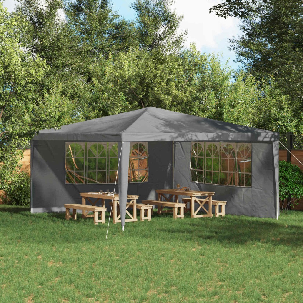 vidaXL Πλευρική Σκηνής Πάρτι 2 τεμ. 400 x 195 εκ. Ανοιχτό γκρι