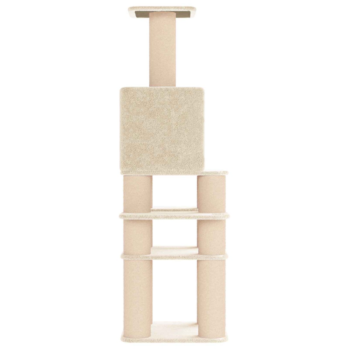 vidaXL Δέντρο γάτας με στύλους ξύρας Κρεμ 180 cm
