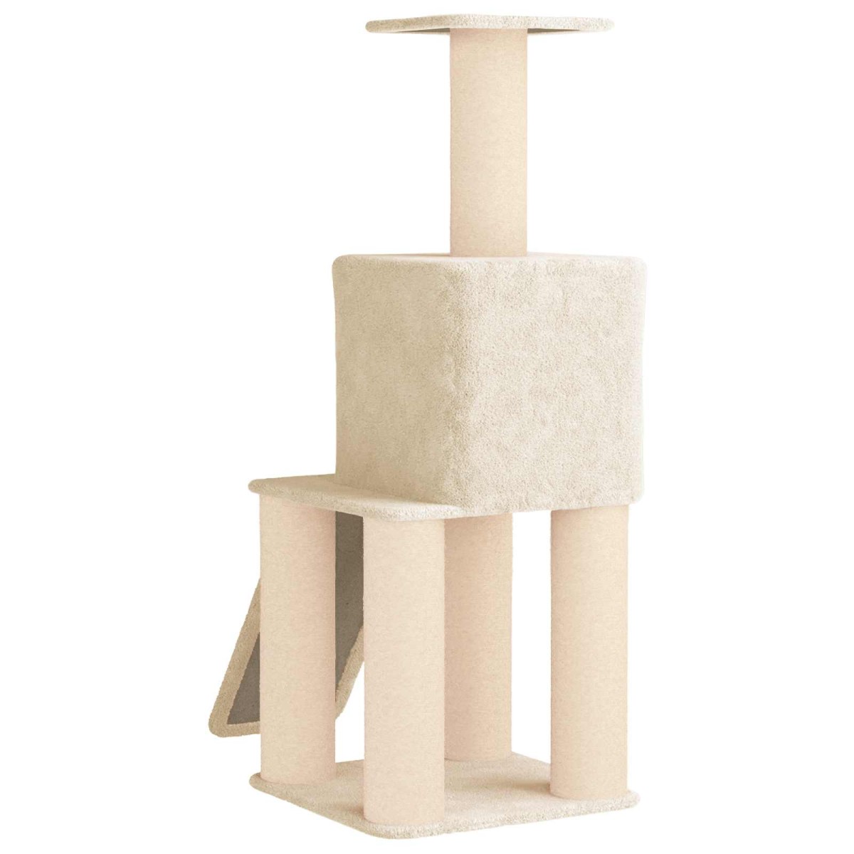 vidaXL Δέντρο γάτας με στύλους ξύρας Κρεμ 146 cm