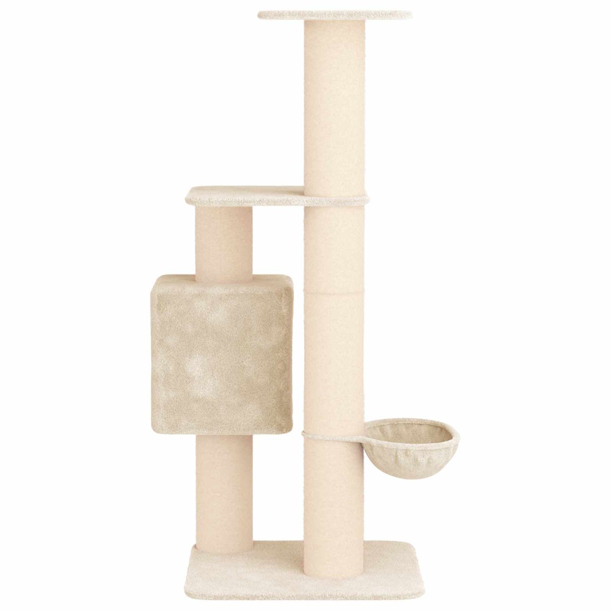 vidaXL Δέντρο γάτας με στύλους ξύρας Κρεμ 137 cm
