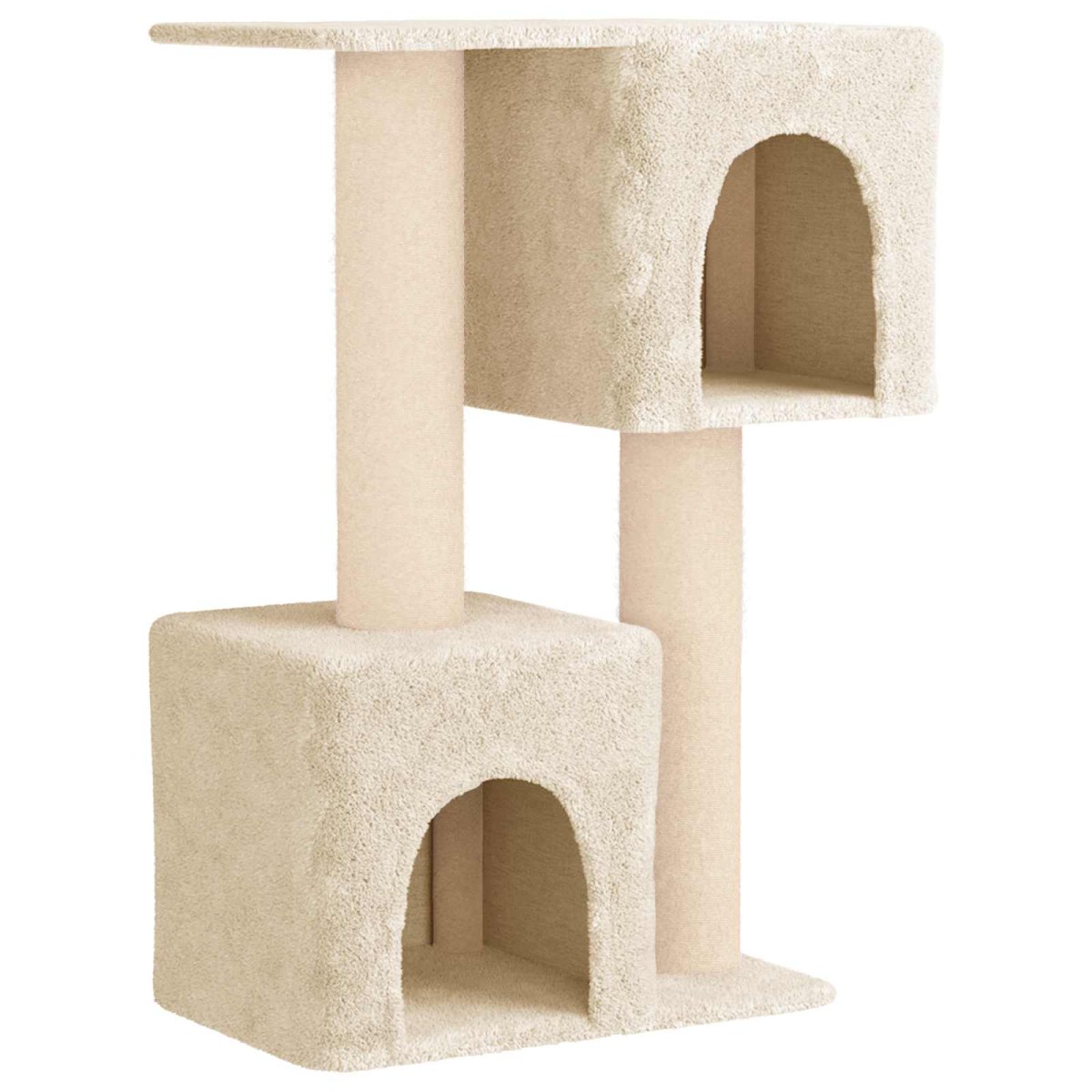 vidaXL Δέντρο γάτας με στύλους ξύρας Κρεμ 114 cm