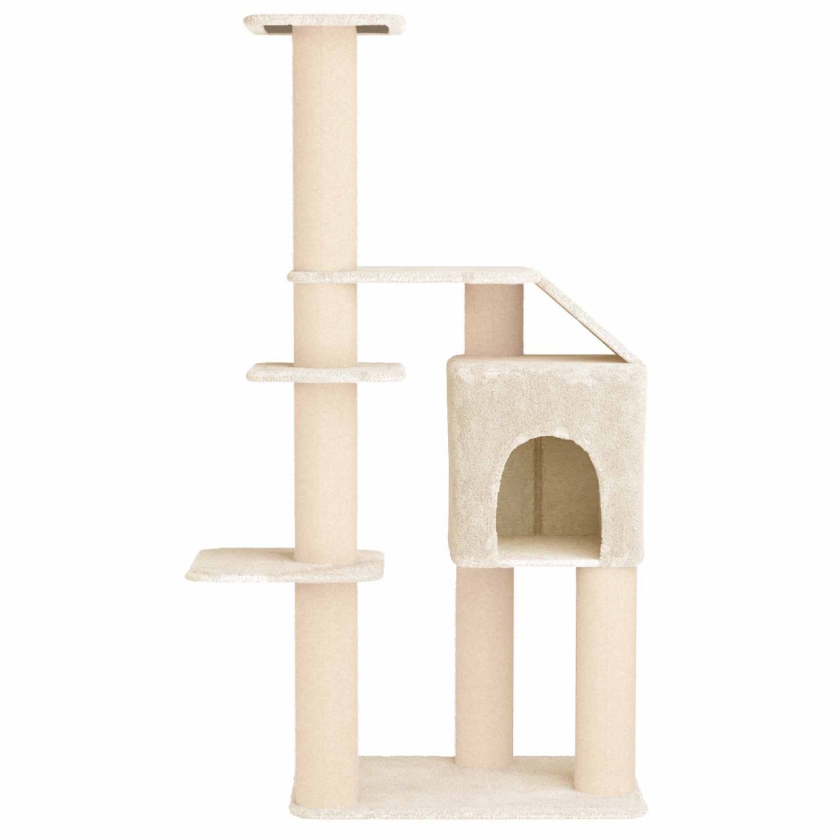 vidaXL Δέντρο γάτας με στύλους ξύρας Κρεμ 183 cm