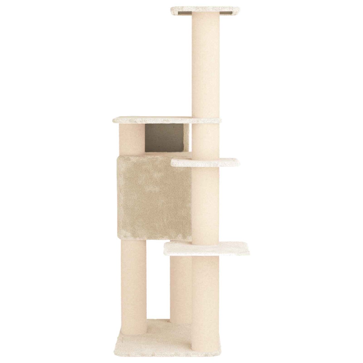 vidaXL Δέντρο γάτας με στύλους ξύρας Κρεμ 183 cm