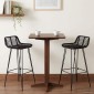 vidaXL Μπαρ σκαμπό 2 pcs Μαύρο 44 x 46 x 91 εκ. Ράτταν και Χάλυβας