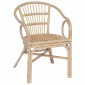 vidaXL Στοιβαζόμενη Καρέκλα Φυσικό 58 x 60 x 81 cm Ρατάν