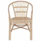 vidaXL Στοιβαζόμενη Καρέκλα Φυσικό 58 x 60 x 81 cm Ρατάν