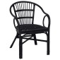 vidaXL Στοιβαζόμενη Καρέκλα Μαύρο 58 x 60 x 81 cm Ρατάν