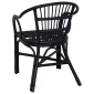vidaXL Στοιβαζόμενη Καρέκλα Μαύρο 58 x 60 x 81 cm Ρατάν