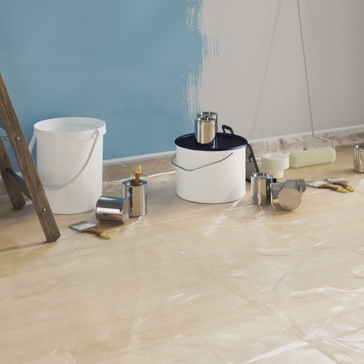 vidaXL Φύλλο Σκόνης με Κολλητική Ταινία 6 τμχ. Διαφανές 240 x 2000 εκ.