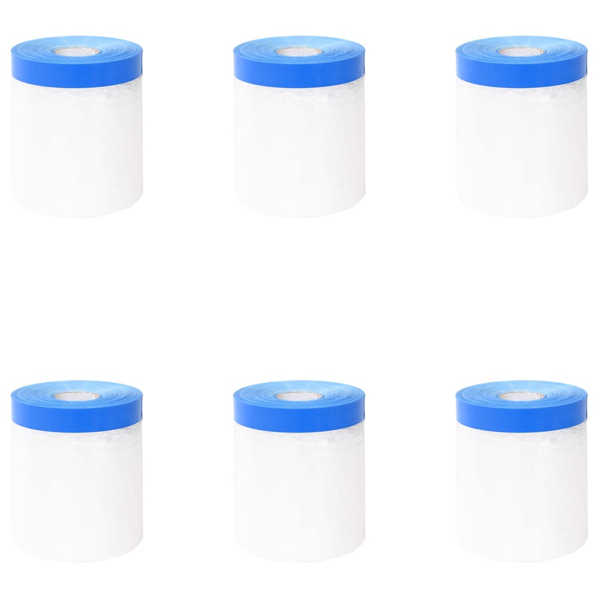 vidaXL Ταινία μάσκας με κόλλα 6 τμχ. Διαφανές και Μπλε 140 x 2000 εκ.