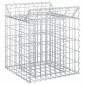 vidaXL Ανασηκωμένο κρεβάτι gabion 50 x 50 x 60 cm Ασημί