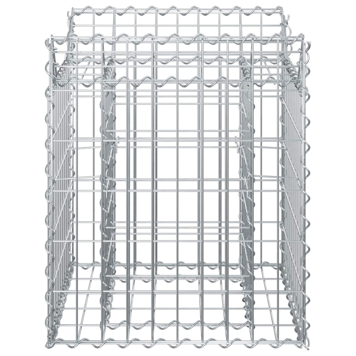 vidaXL Ανασηκωμένο κρεβάτι gabion 50 x 50 x 60 cm Ασημί