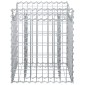 vidaXL Ανασηκωμένο κρεβάτι gabion 50 x 50 x 60 cm Ασημί