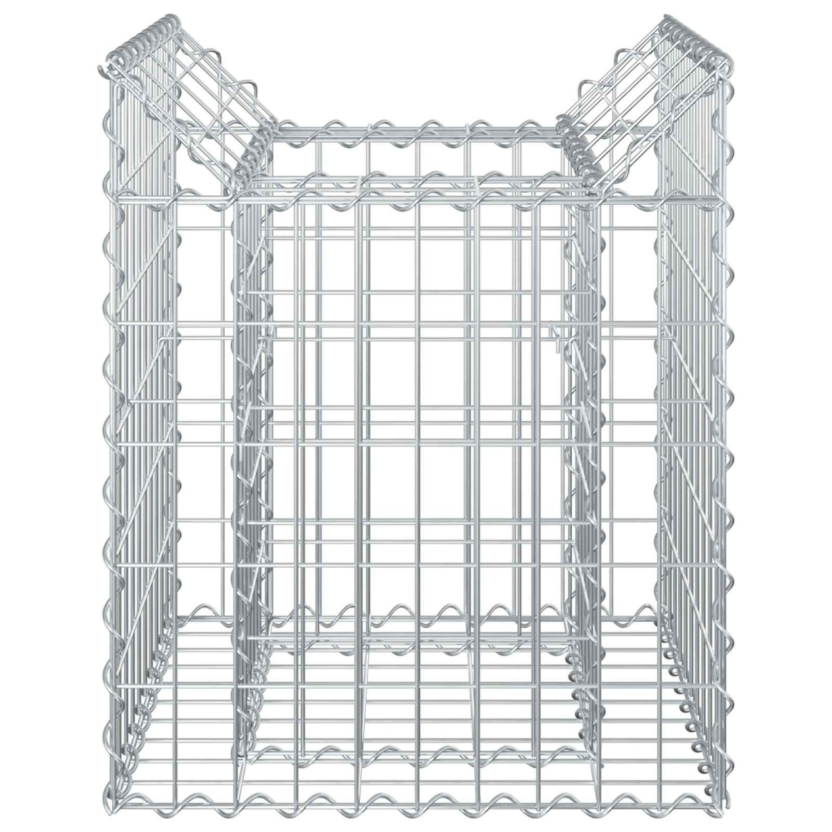 vidaXL Ανασηκωμένο κρεβάτι gabion 50 x 50 x 60 cm Ασημί