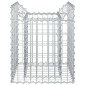 vidaXL Ανασηκωμένο κρεβάτι gabion 50 x 50 x 60 cm Ασημί