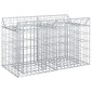 vidaXL Ανασηκωμένο κρεβάτι gabion 100 x 50 x 60 εκ Ασημί