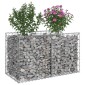 vidaXL Ανασηκωμένο κρεβάτι gabion 100 x 50 x 60 εκ Ασημί