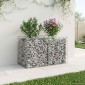 vidaXL Ανασηκωμένο κρεβάτι gabion 100 x 50 x 60 εκ Ασημί