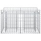 vidaXL Ανασηκωμένο κρεβάτι gabion 100 x 50 x 60 εκ Ασημί